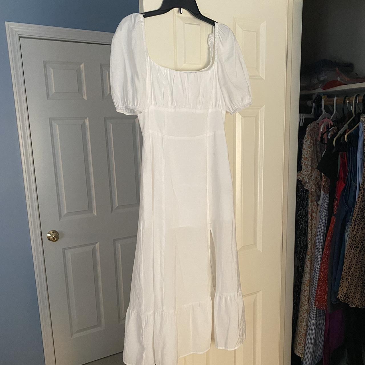 Cider Women's White and Cream Dress | Depop