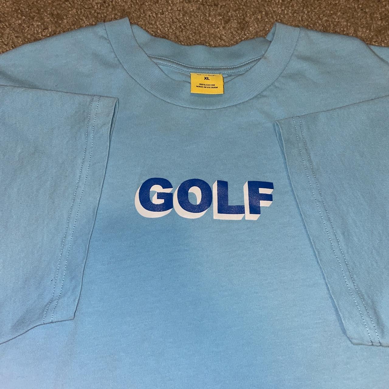 Blue on blue GOLF tee - Depop