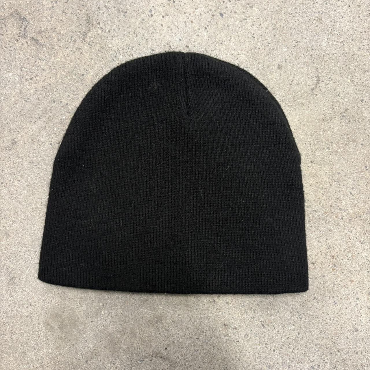 Men's Beanies - Black – Y2K black and red flame b… - image 4