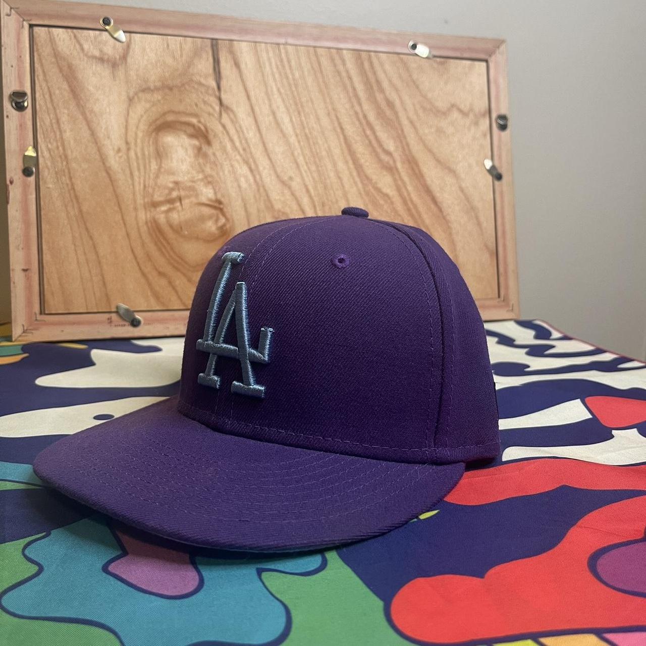 Purple Dodgers 7 3/4 fitted hat from lids. Never - Depop