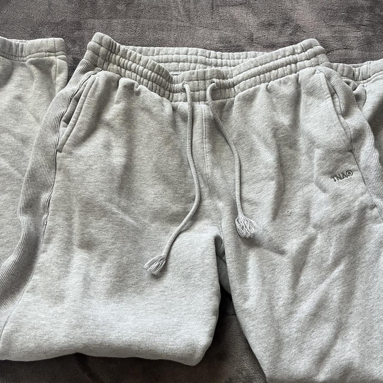 -med aritzia boyfriend sweatpants -small hole shown... - Depop