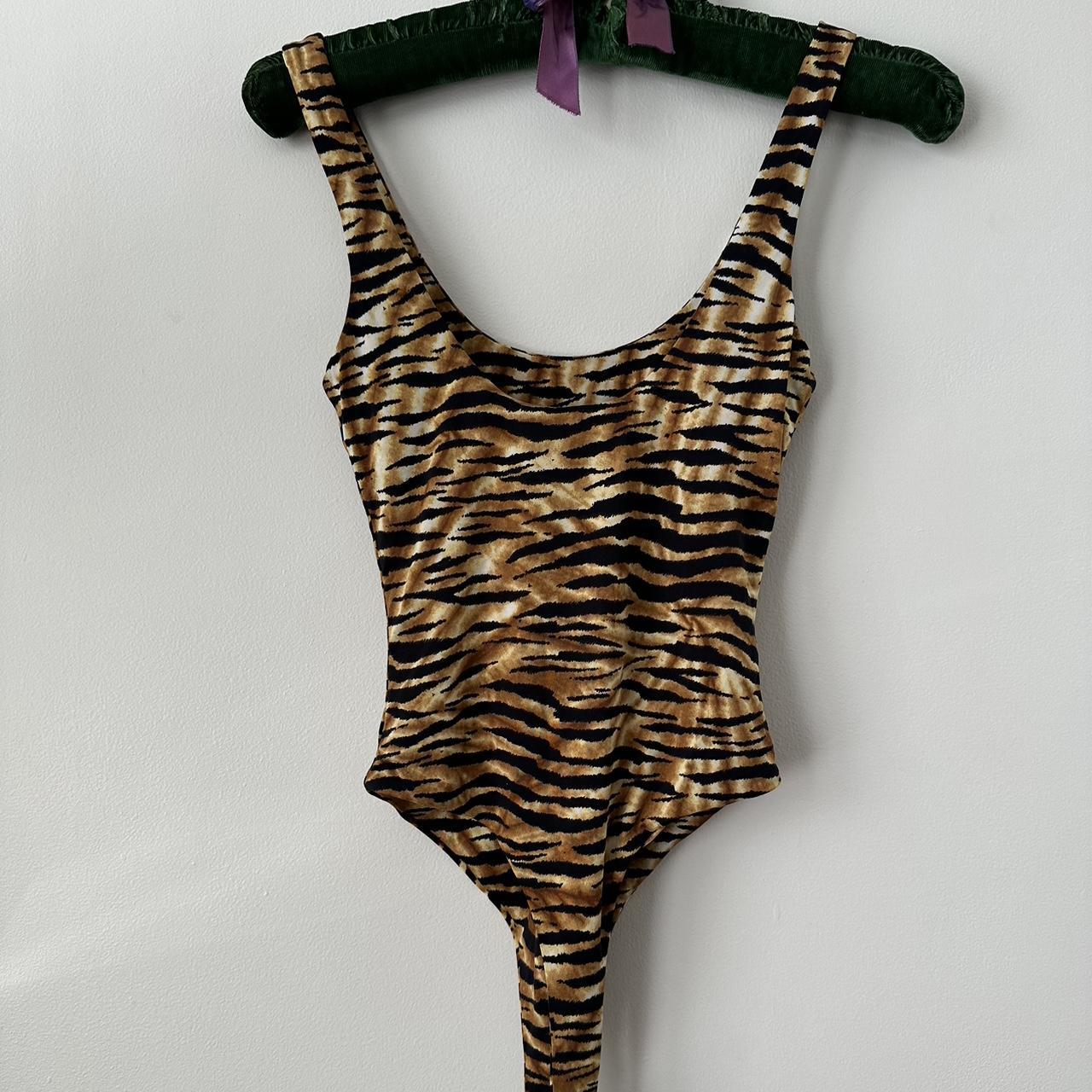 New with tags tiger print bodysuit. This piece is - Depop