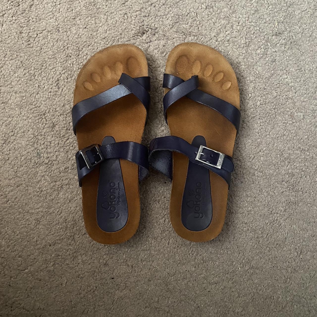 Navy Blue Sandals Depop   P0 