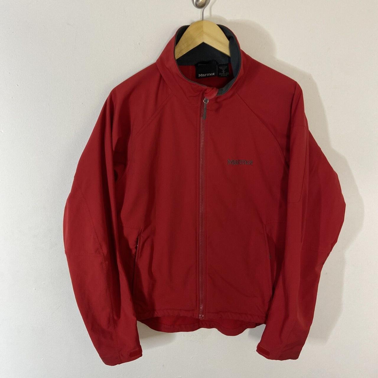 Marmot Men M Red Jacket Outdoor Full Zip Fleece... - Depop