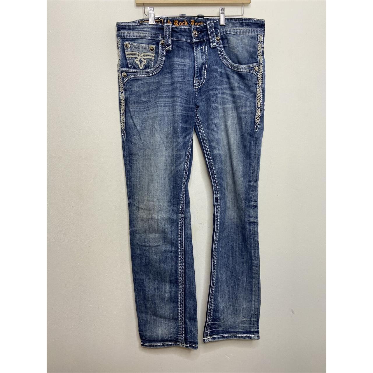 Rock Revival Jeans Cyrek Men 34X31 Alt Straight... - Depop