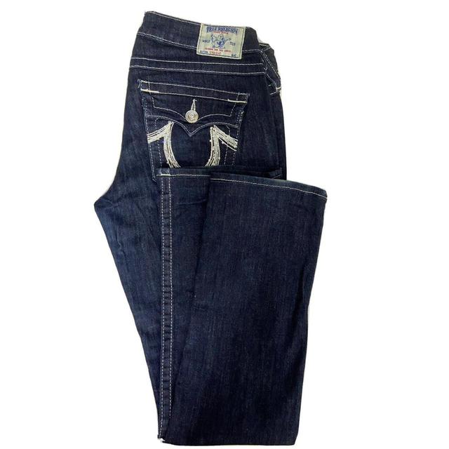 True Religion RN # 112790 CA # 30427 Womens dark wash flare jeans