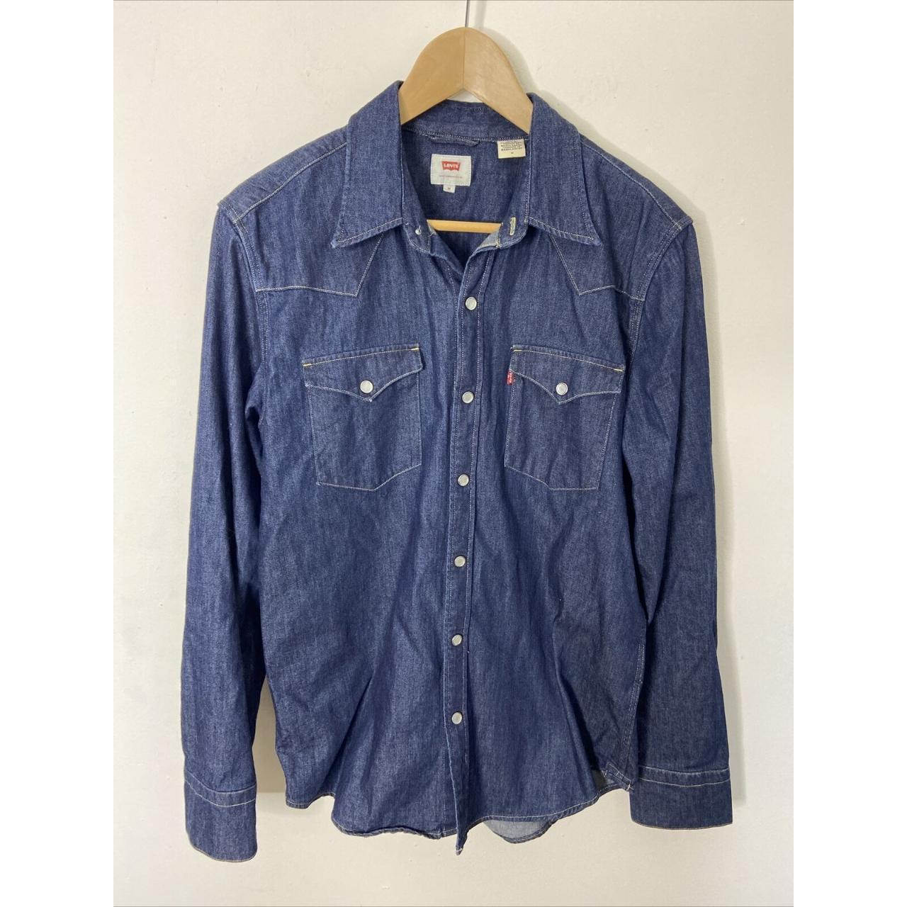 levi denim button down shirt