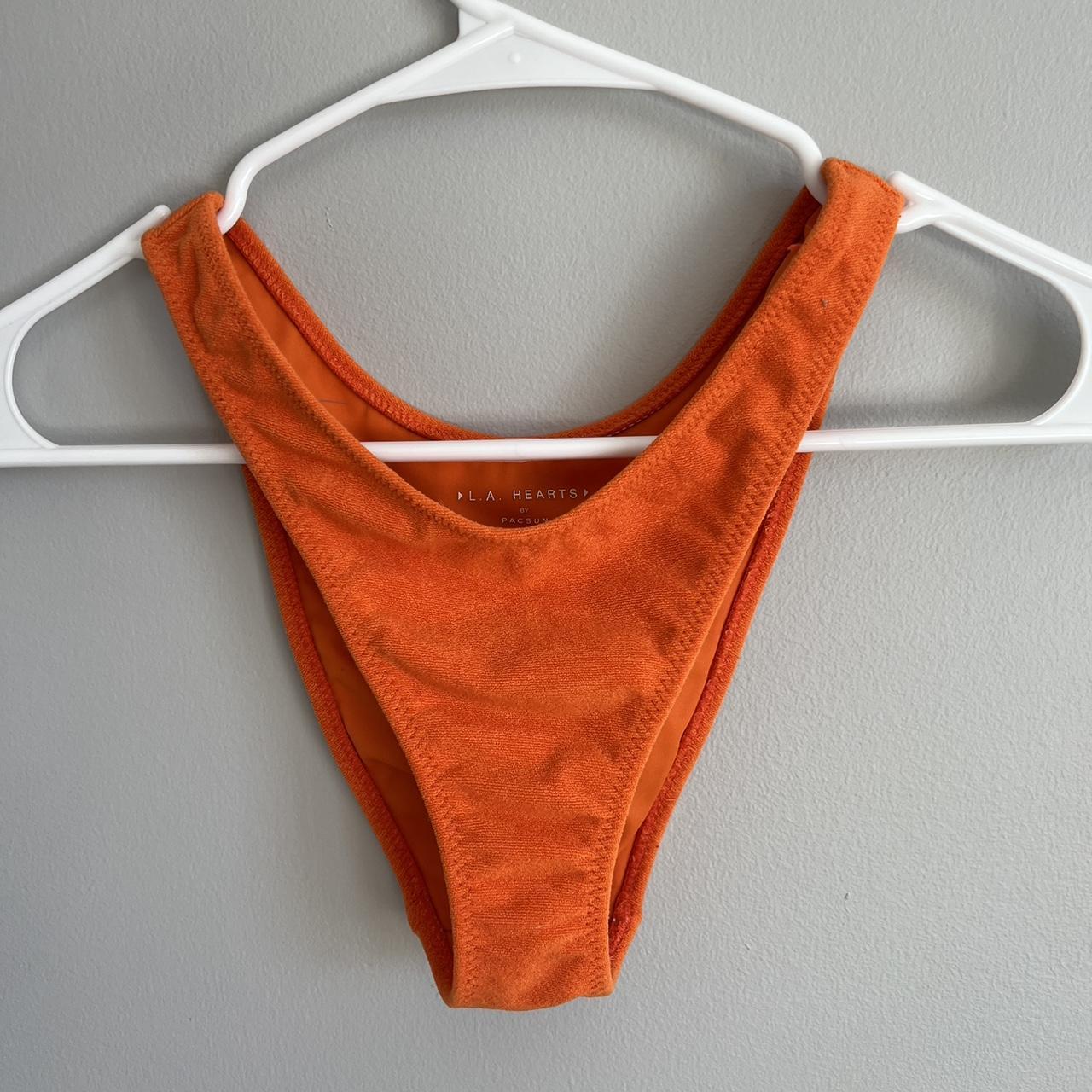 Orange Pacsun Swimsuit!! - Size medium top (fits... - Depop