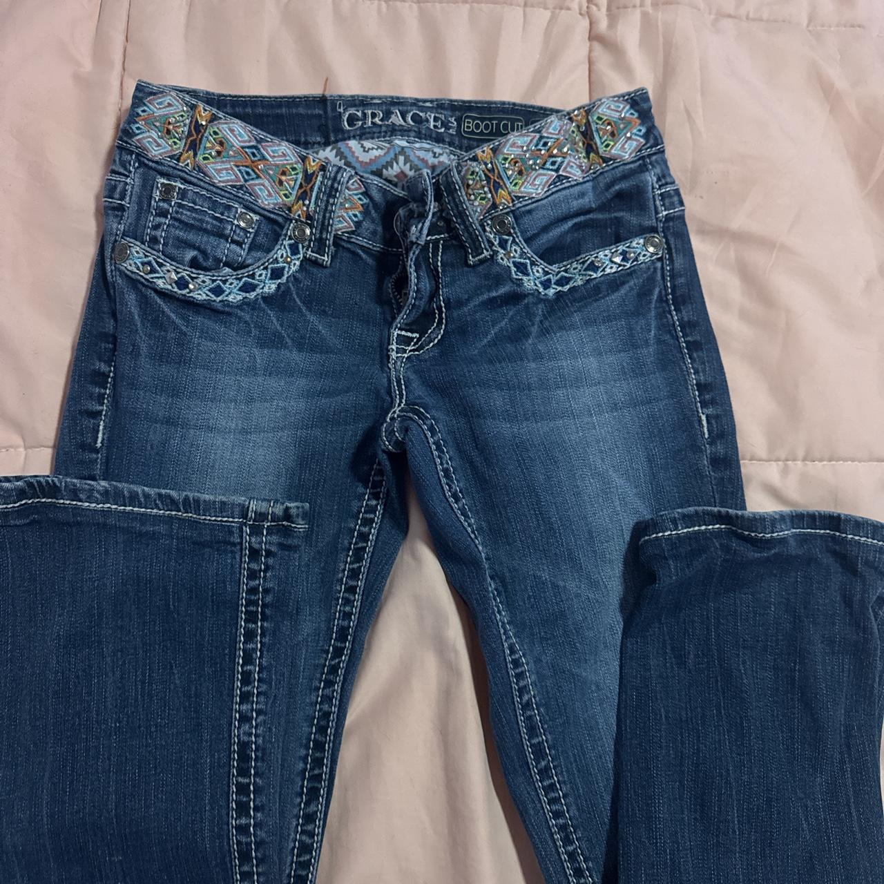 Grace in LA bootcut low rise jeans size 24 Similar... - Depop