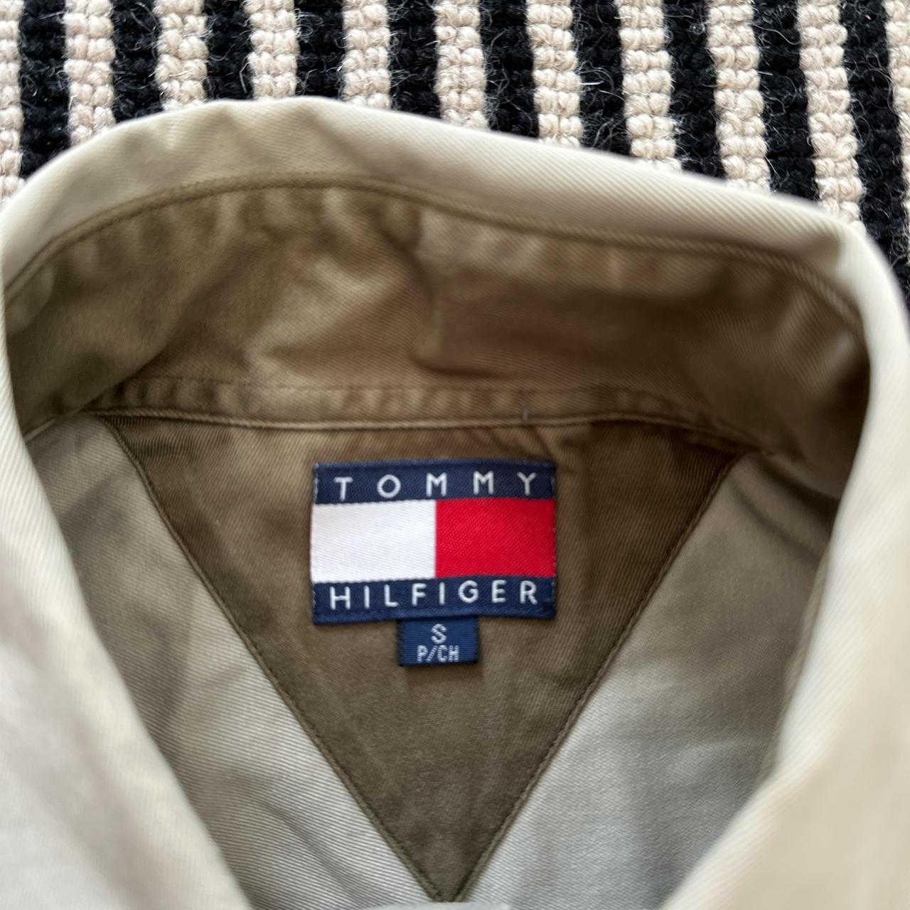 beige / cream tommy hilfiger oxford button up... - Depop