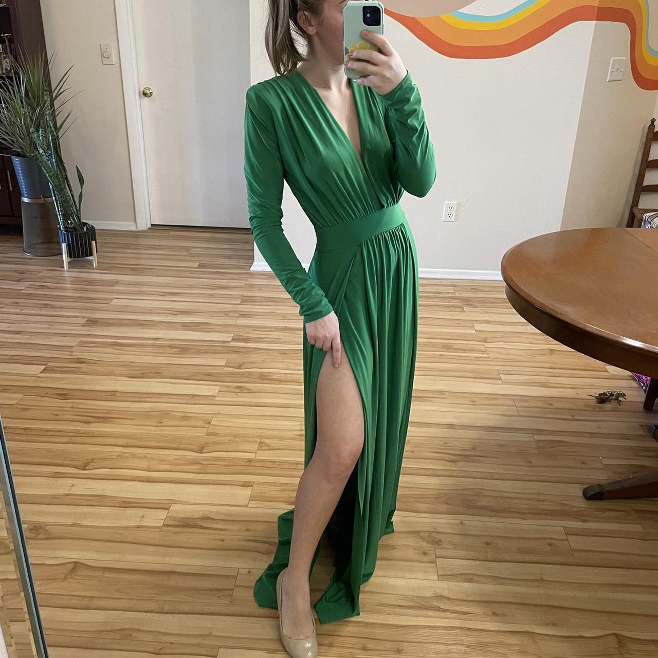 Fashion nova discount emerald green dress