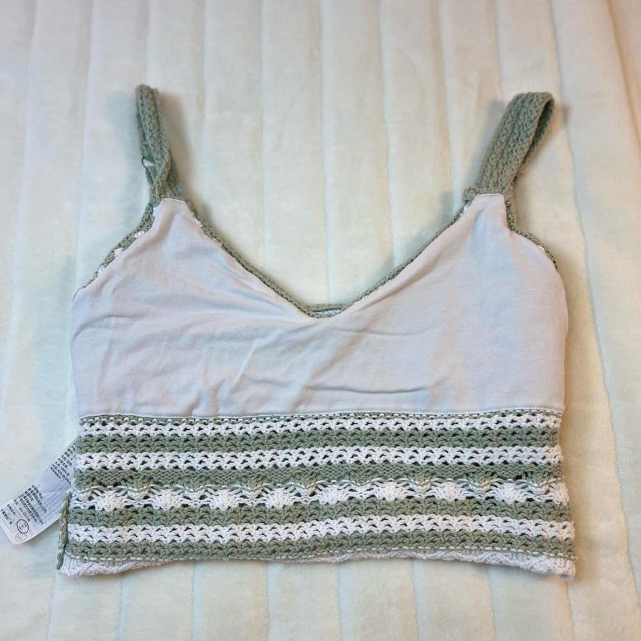 Hollister Co. Women's Tank top - Green/White - S … - image 7