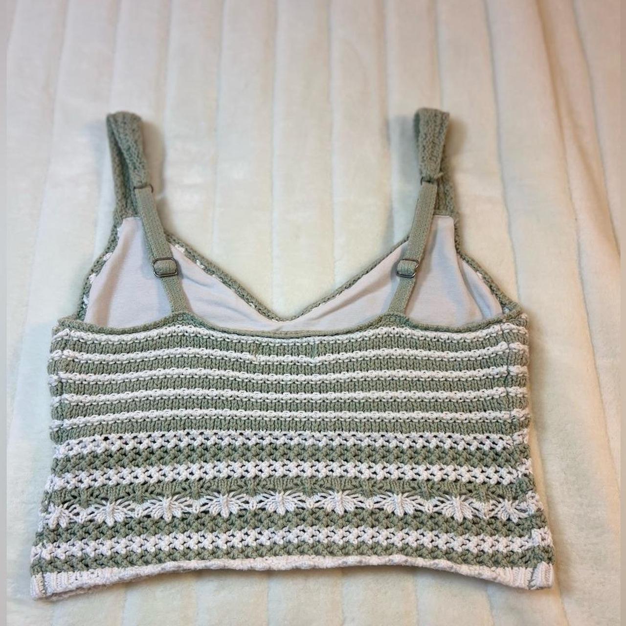 Hollister Co. Women's Tank top - Green/White - S … - image 4