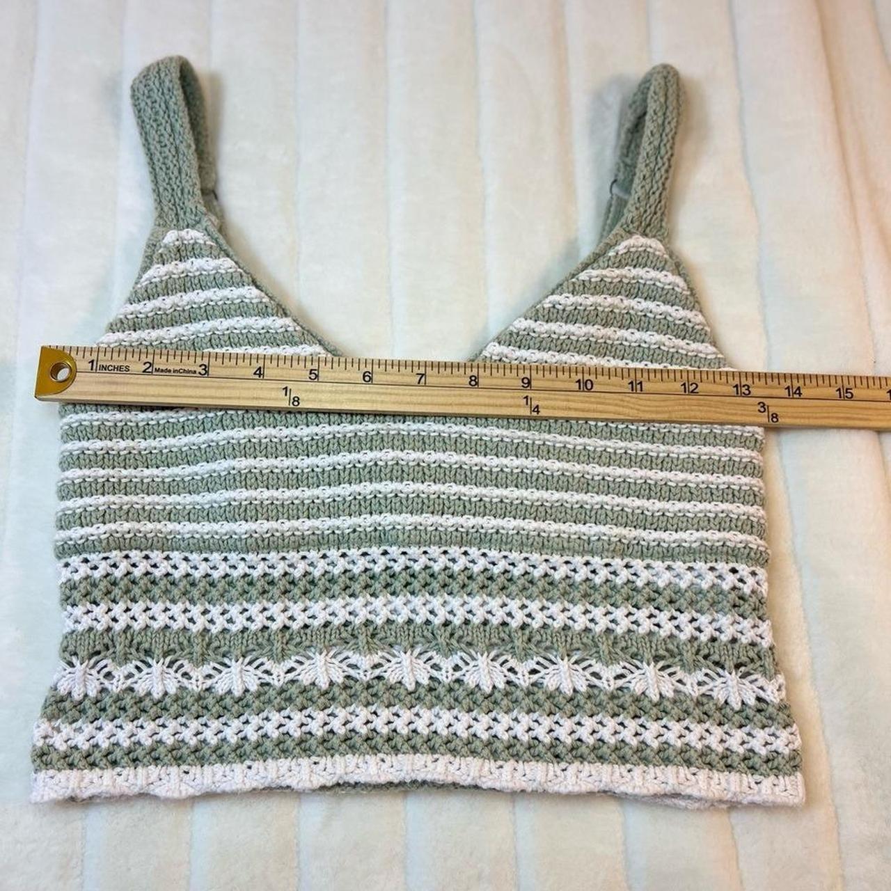 Hollister Co. Women's Tank top - Green/White - S … - image 5