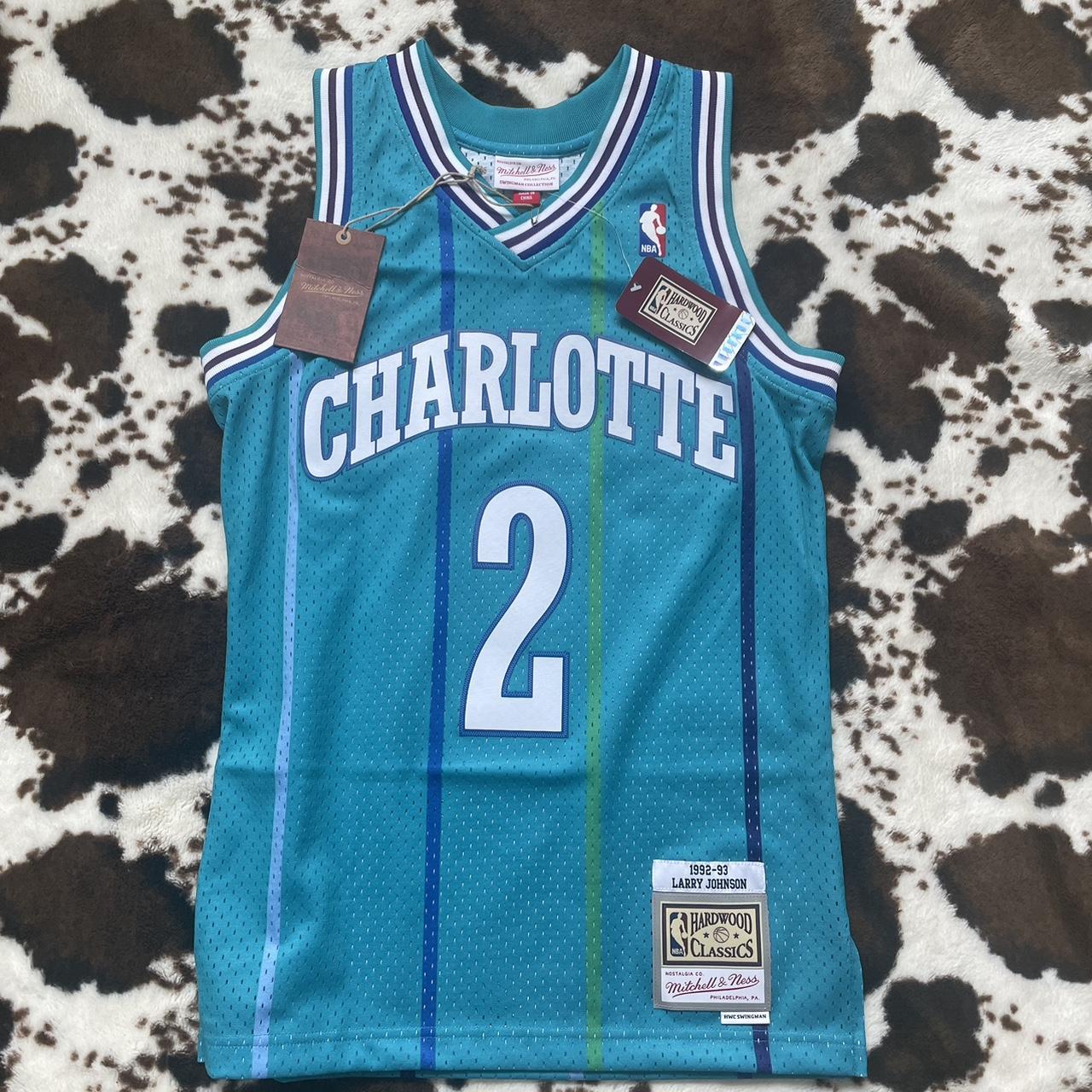 Charlotte Hornets Larry Johnson Mitchell & Ness popular Jersey 1992-1993