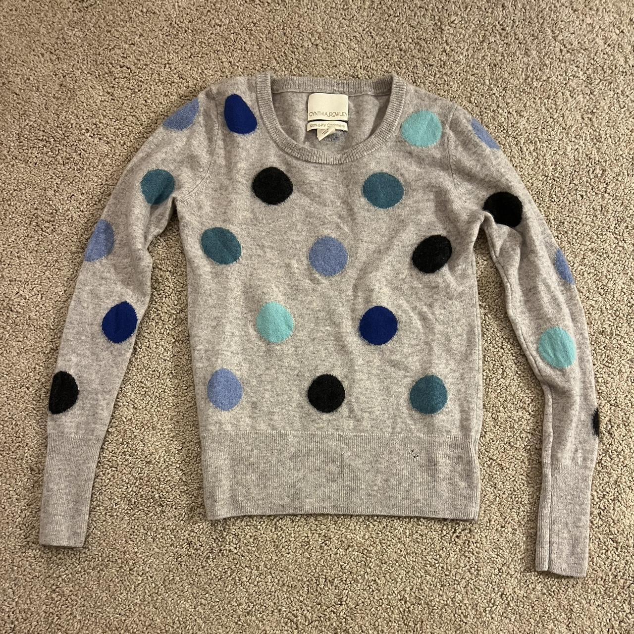 Polka dot cashmere Cynthia Rowley sweater size extra. Depop