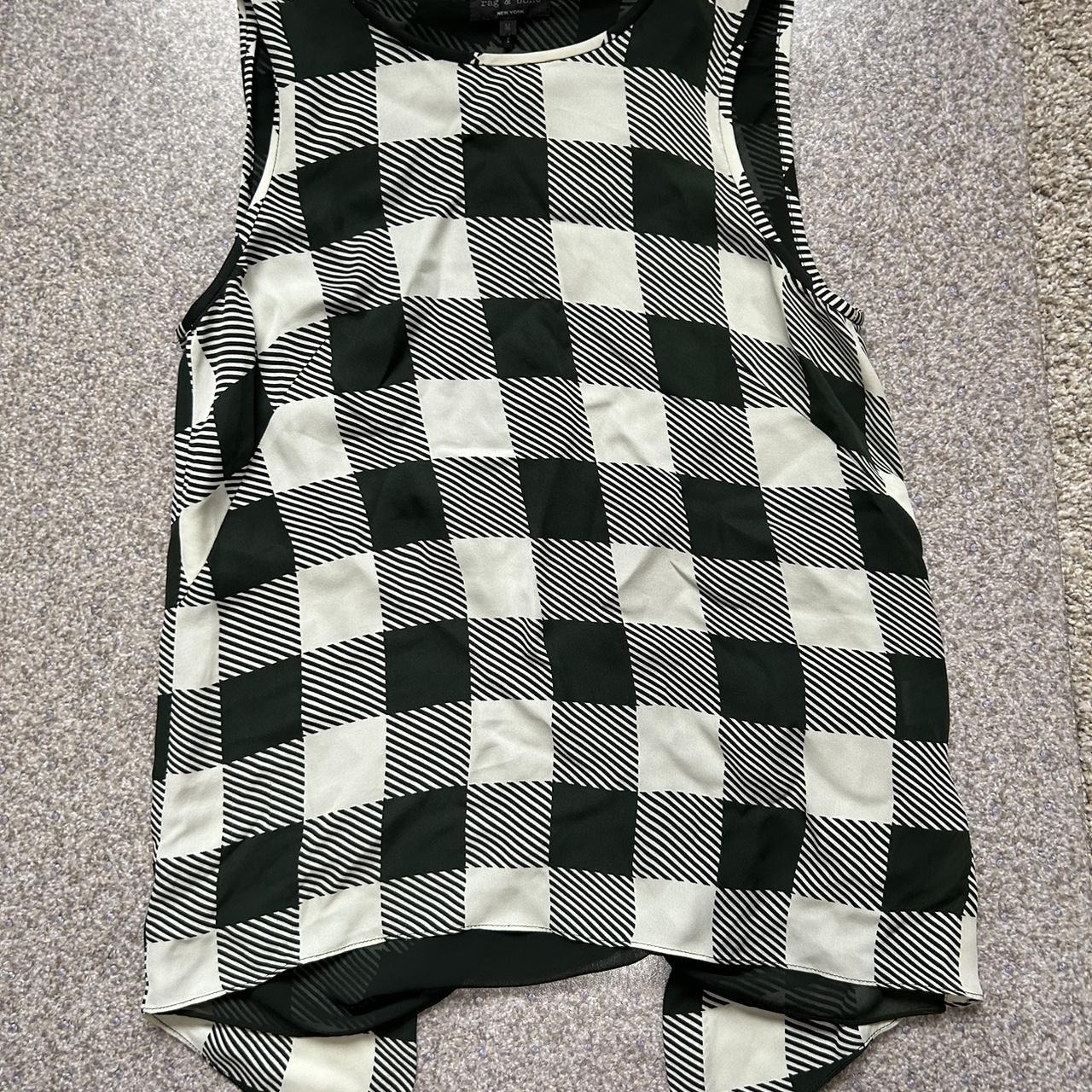 Rag bone straight Harper silk tank top split