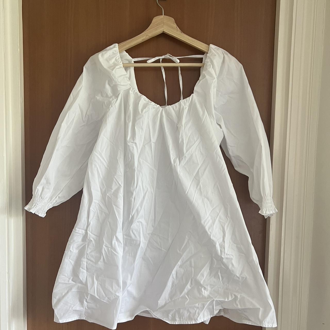 Zara white summer dress. Size S, only worn once.... - Depop