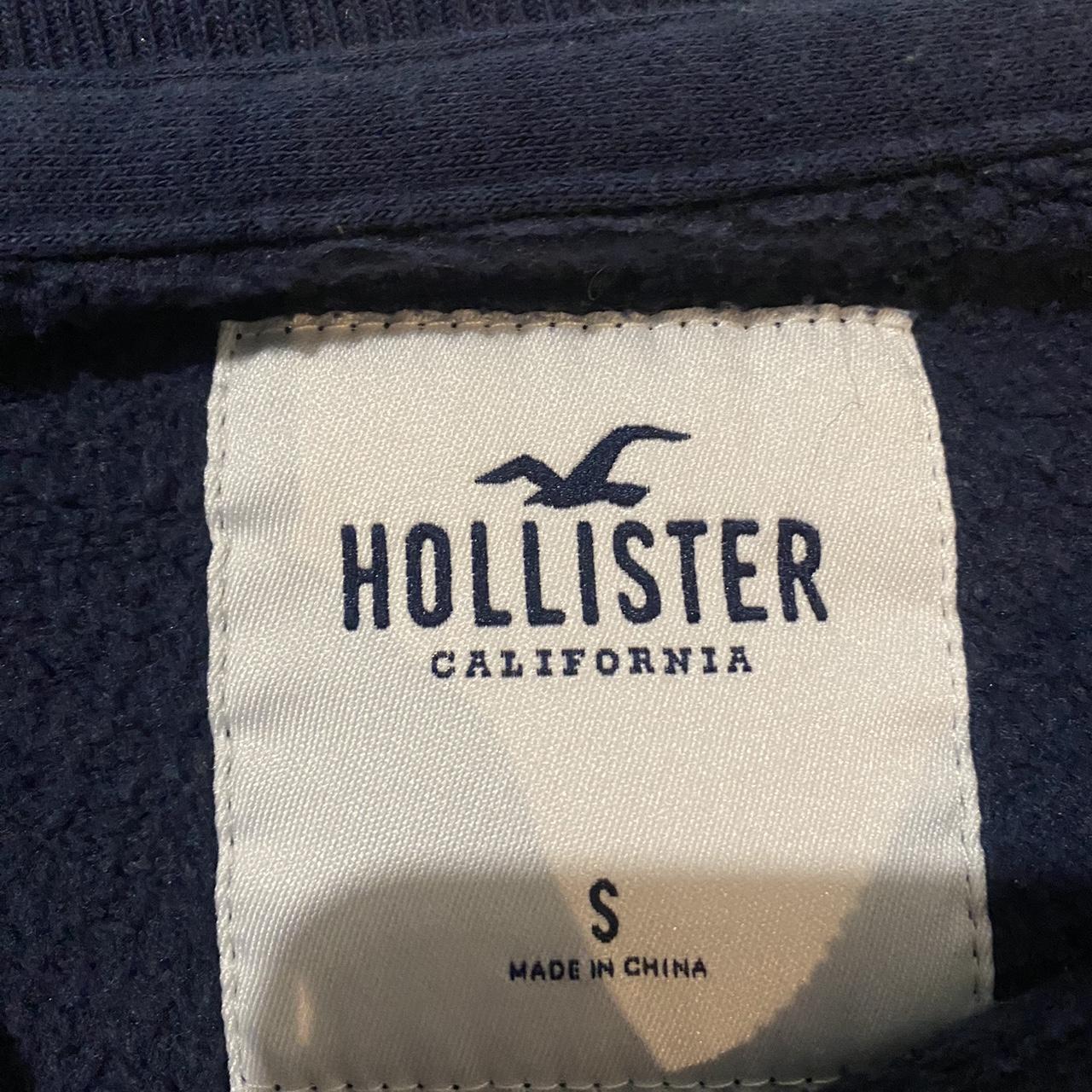 Men’s Hollister box logo jumper Red stripes down... - Depop