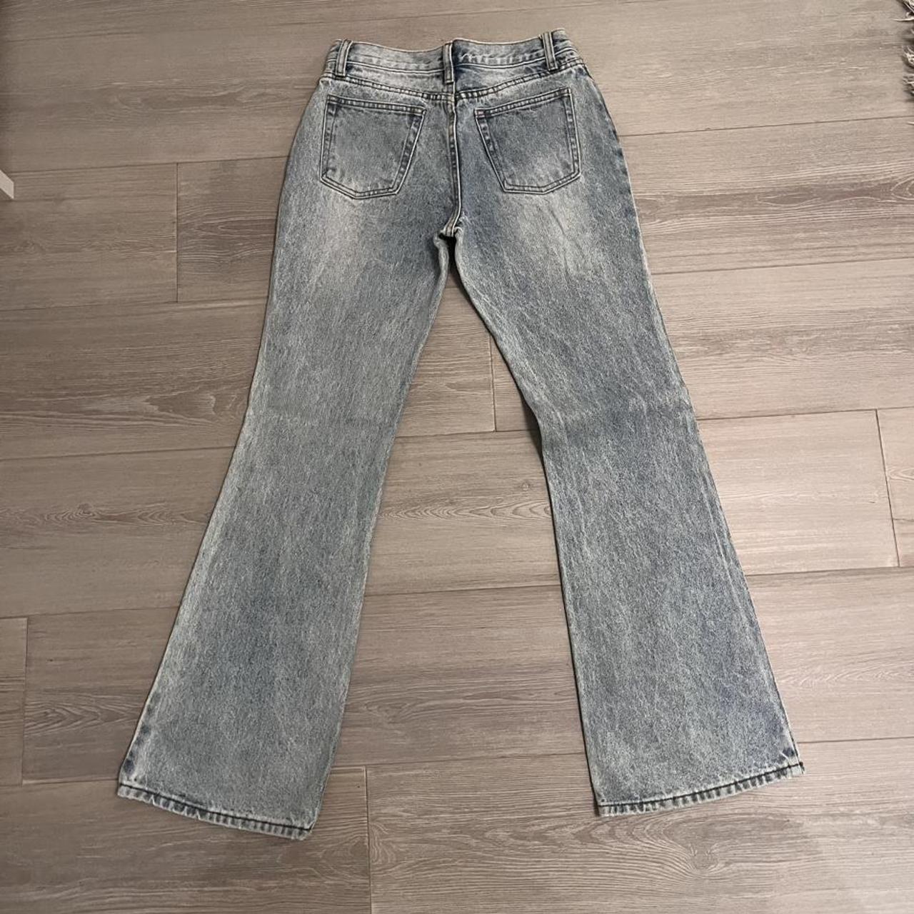 brandy melville quinn jeans light blue denim flares... Depop