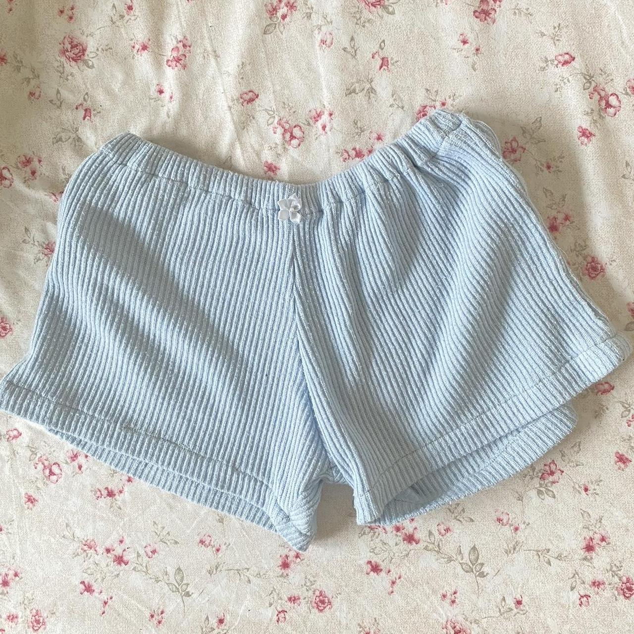 Handmade baby blue pj shorts Cute for spring/summer... - Depop
