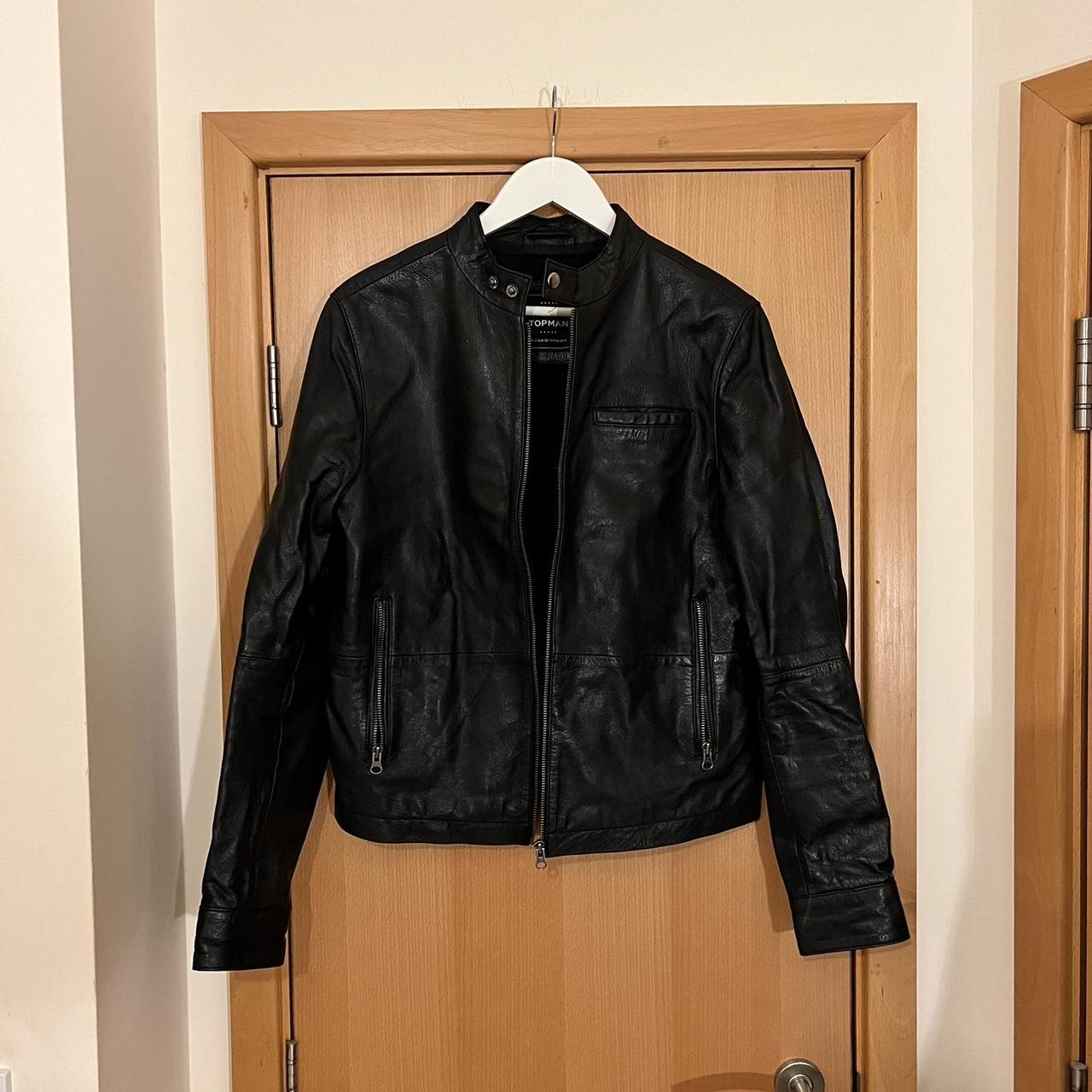 Topman Men's Black Jacket | Depop