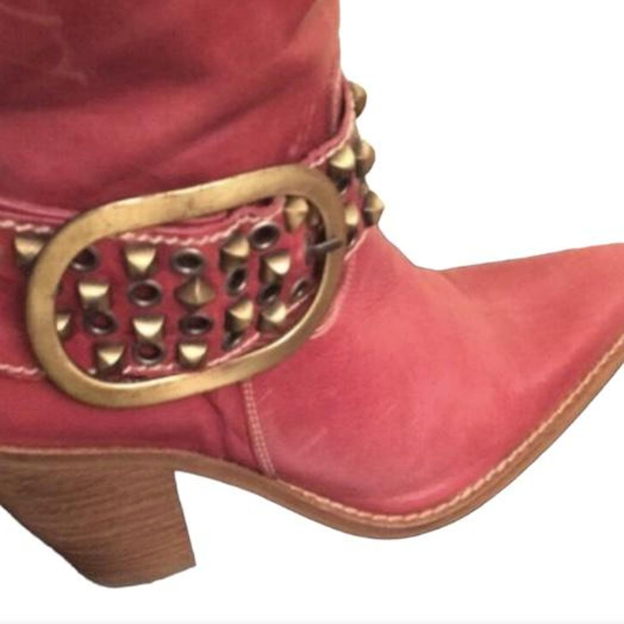 womens burgundy boots uk