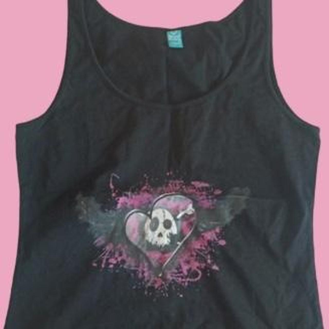 Women's Black and Pink Tshirt Depop