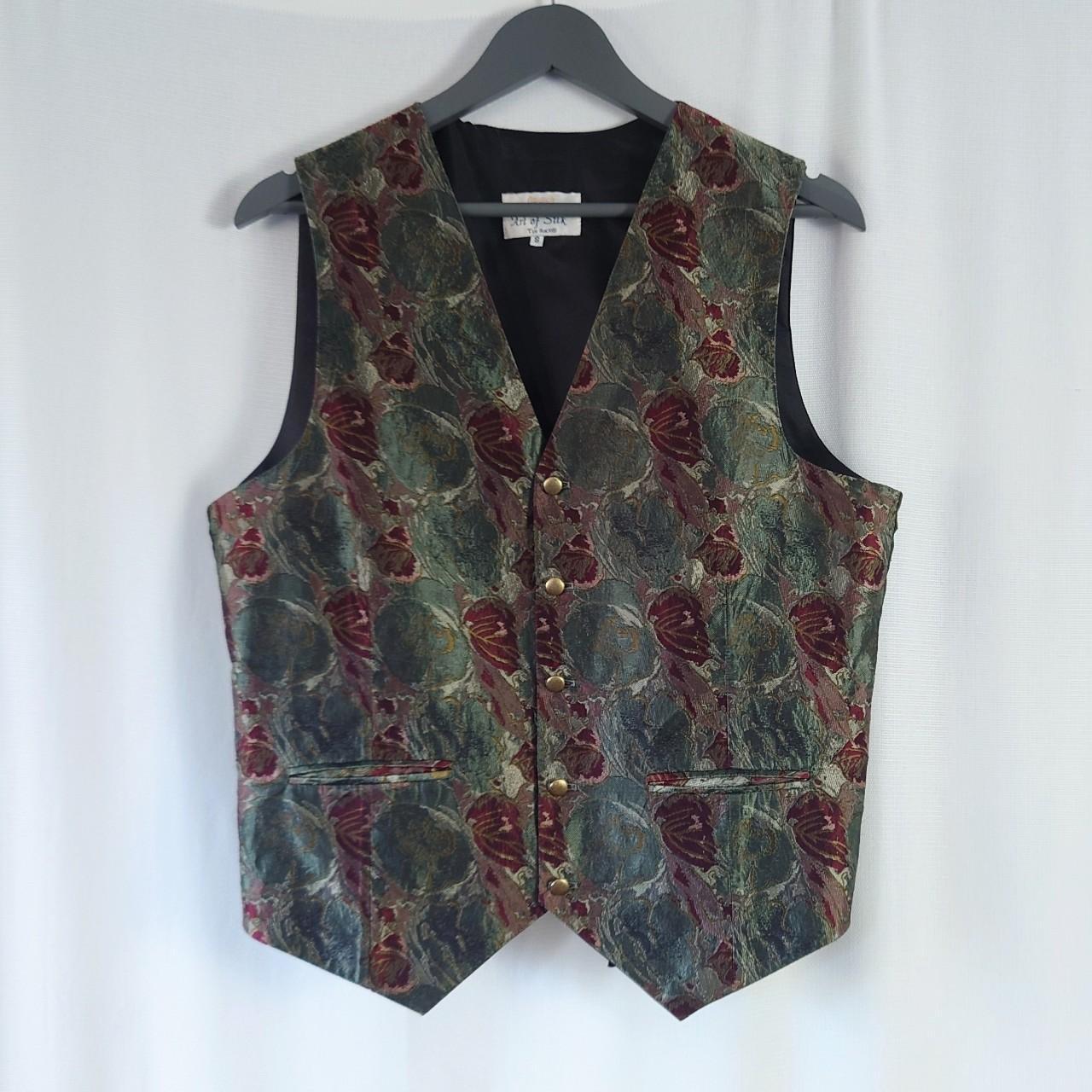 Men's Red and Green Vest | Depop