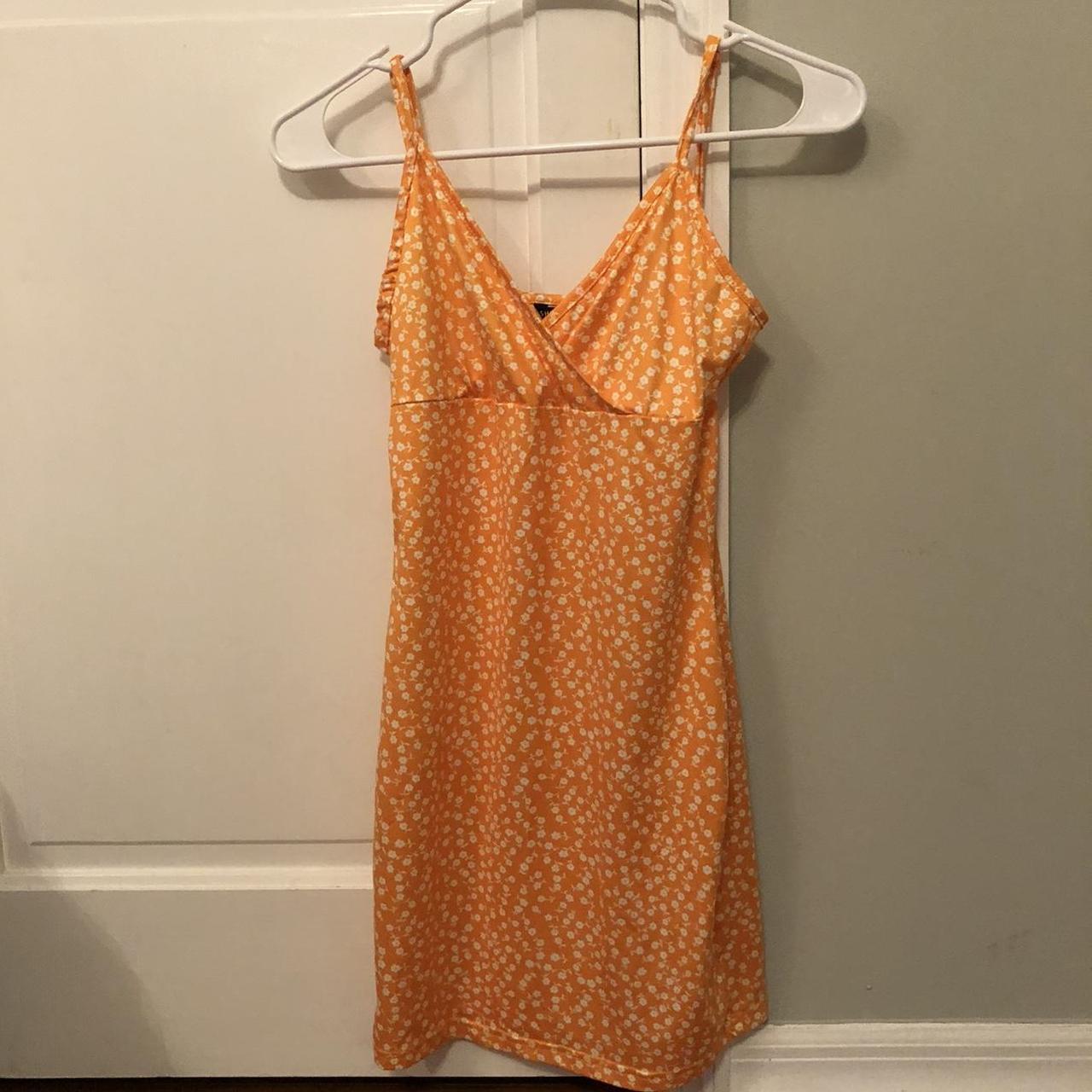 SHEIN Women's Yellow and White Dress | Depop