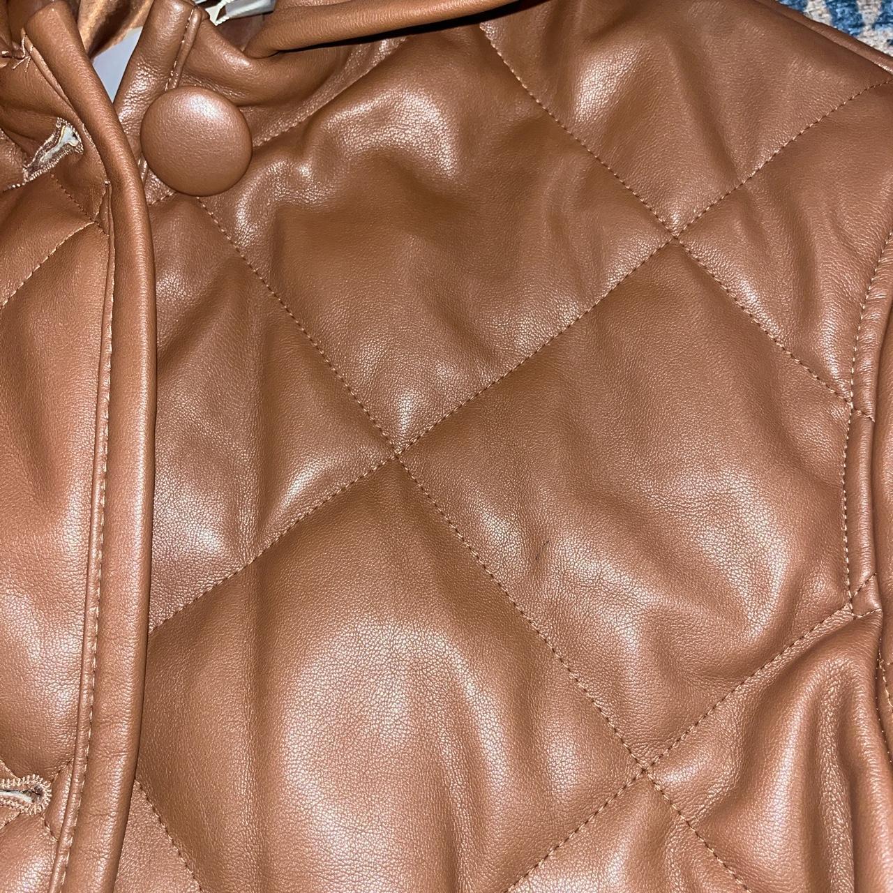 Elie Tahari Cropped Vegan Leather Jacket