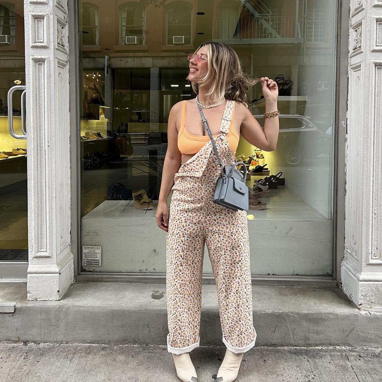 the cutest floral ZARA overalls! Size M Depop