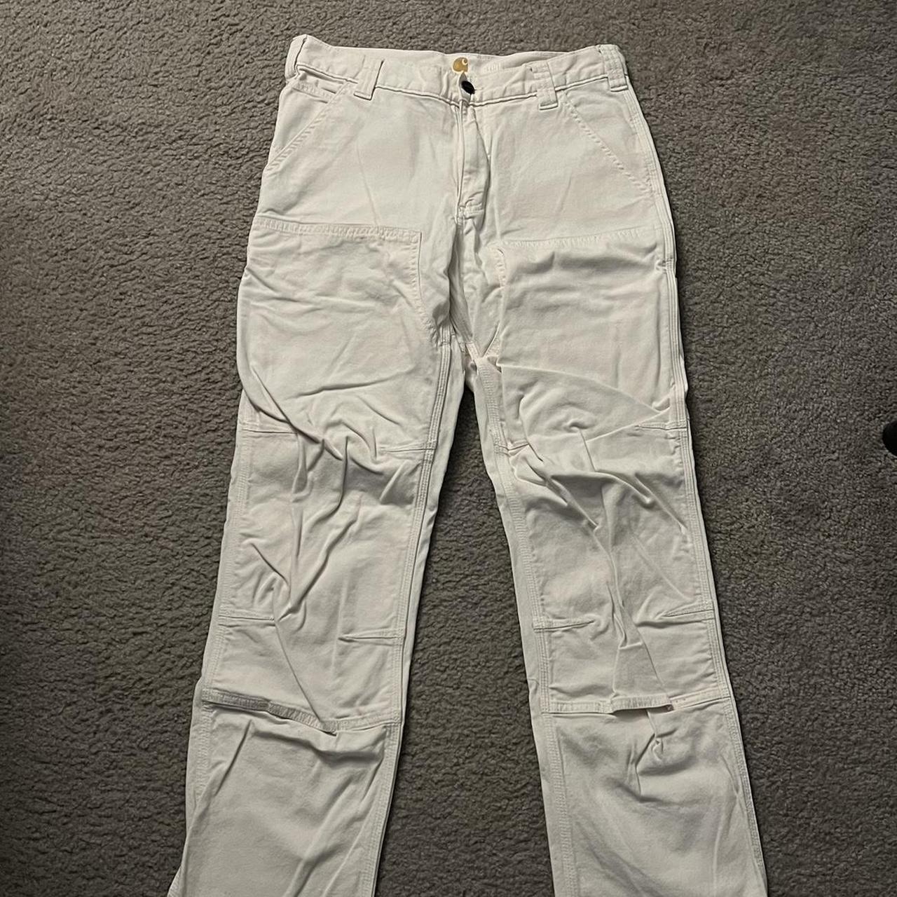 Carhartt Men's White Trousers | Depop