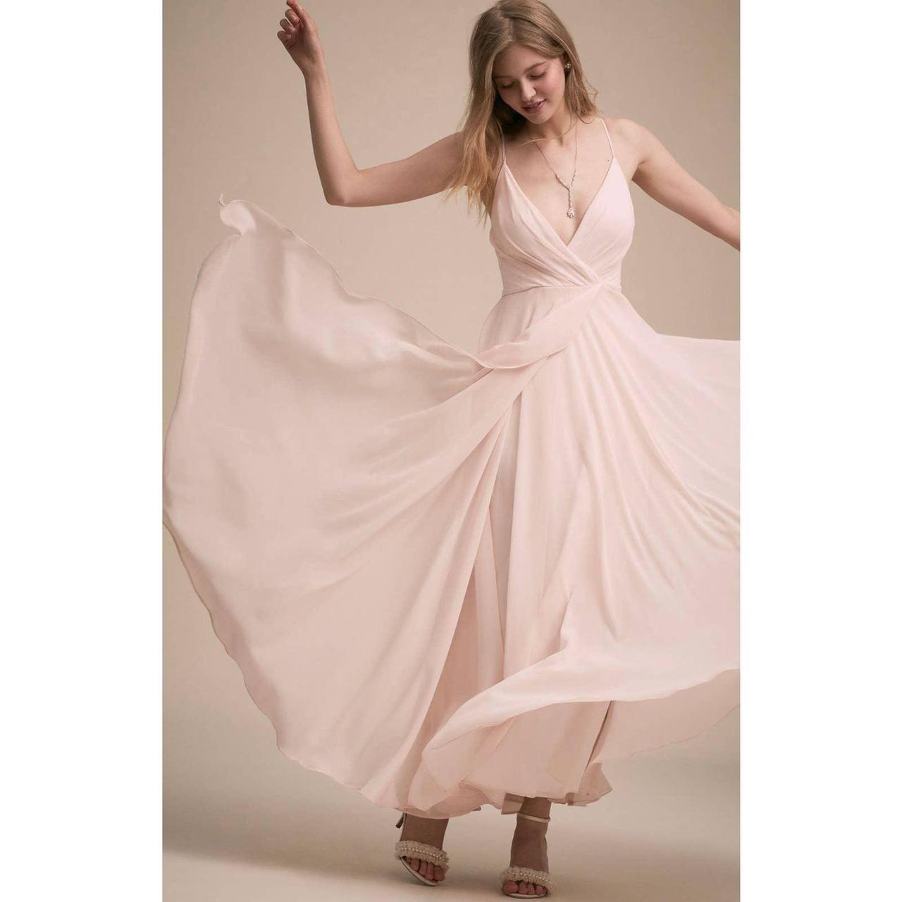 BHLDN Eva Pink Chiffon Dress Bridemaid Gown