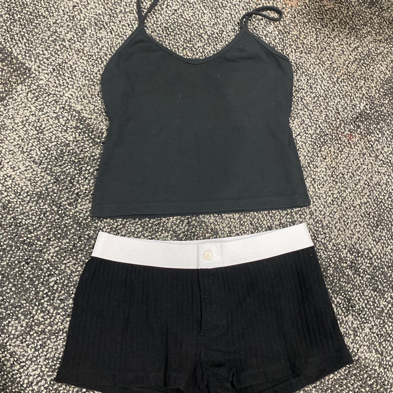 Brandy Melville Black Pj Set Brandymelville Depop