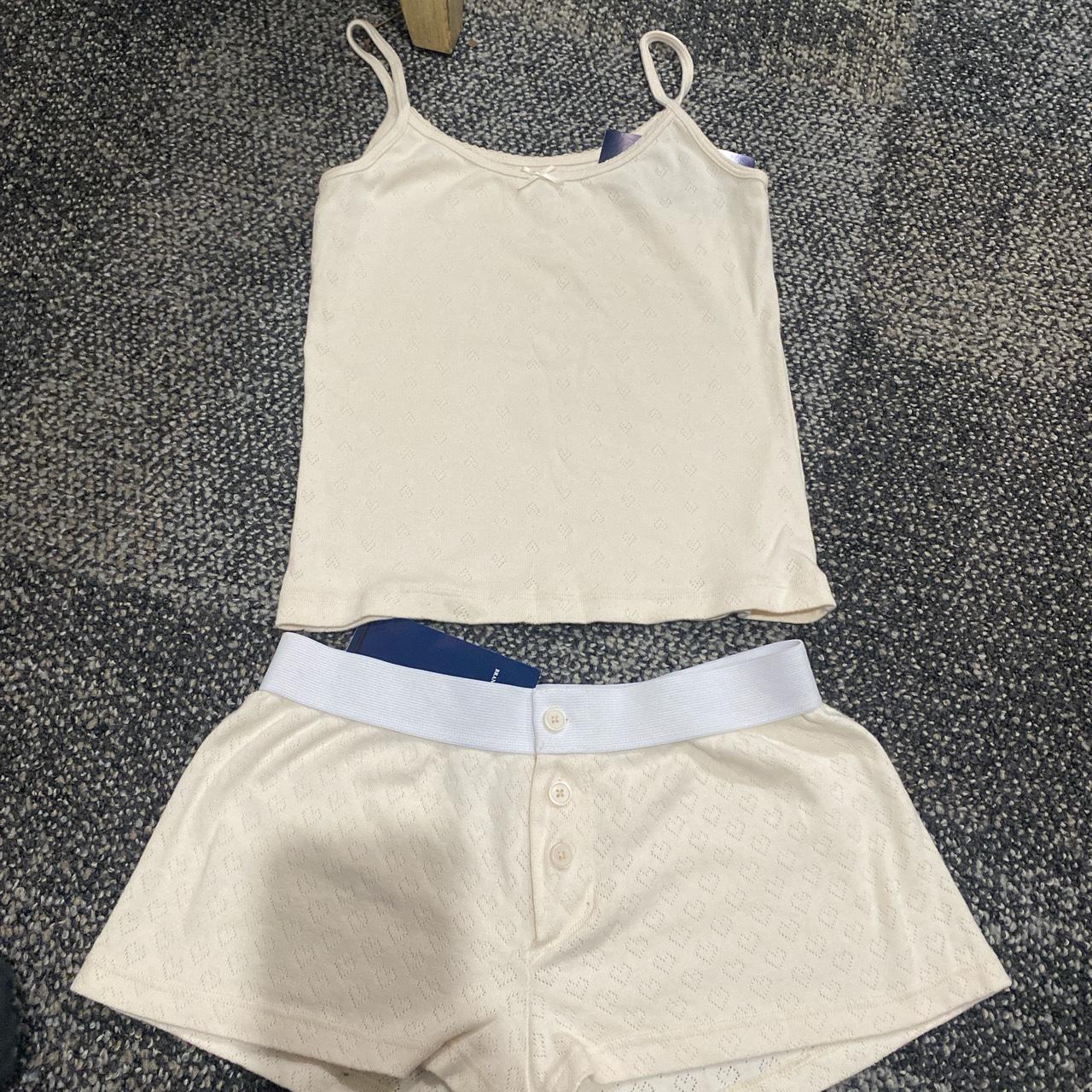 Brandy Melville cream heart pj set! ️‍🔥 ️‍🔥these r too... Depop