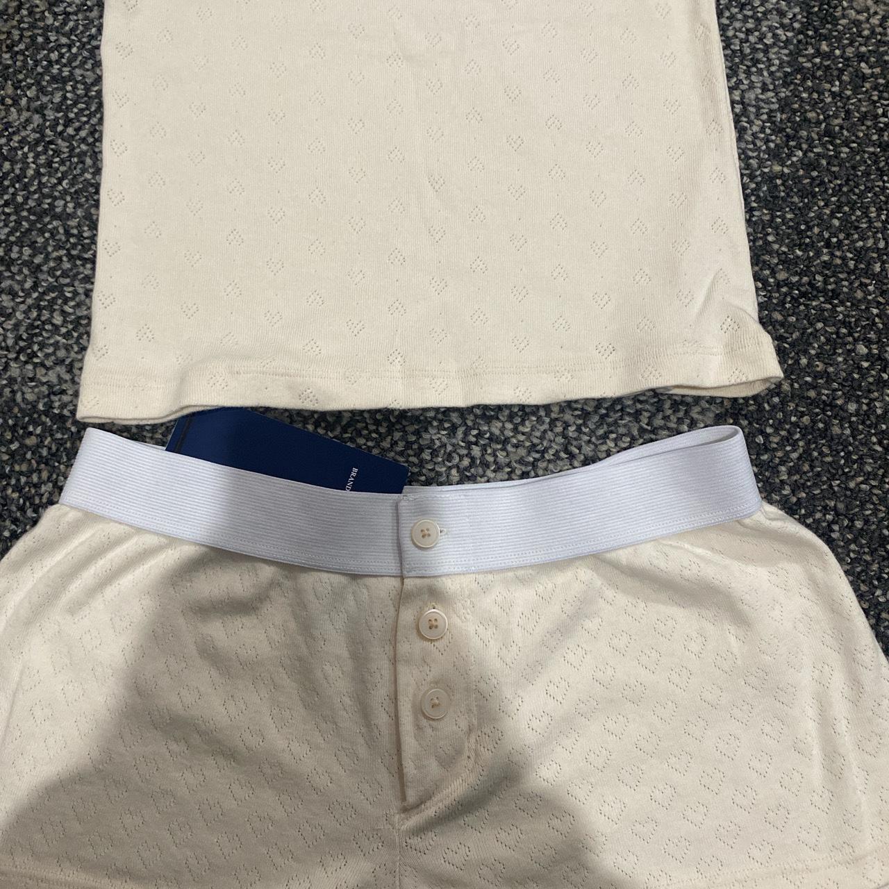 Brandy Melville cream heart pj set! ️‍🔥 ️‍🔥these r too... Depop