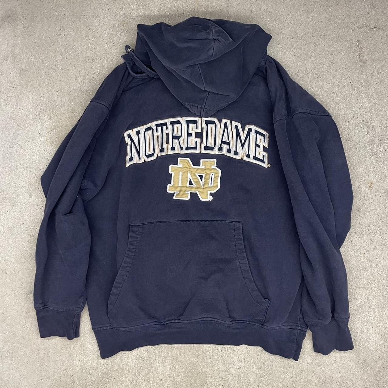 Notre Dame embroidered hoodie #depop... - Depop