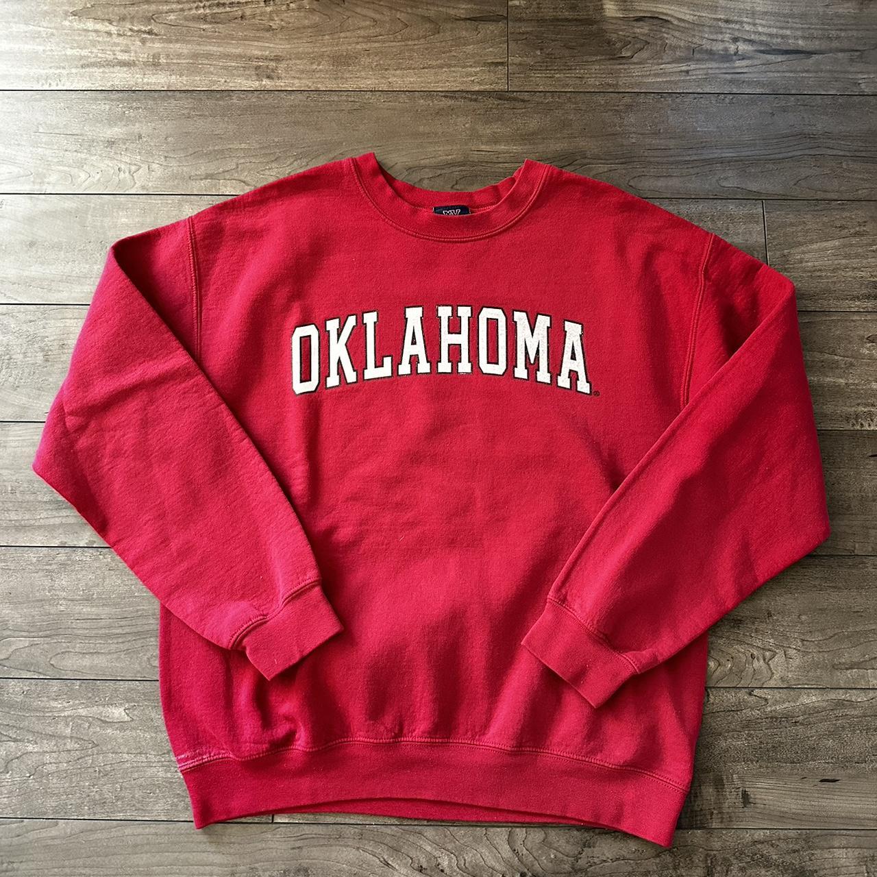 University of Oklahoma Sooners Crewneck... - Depop