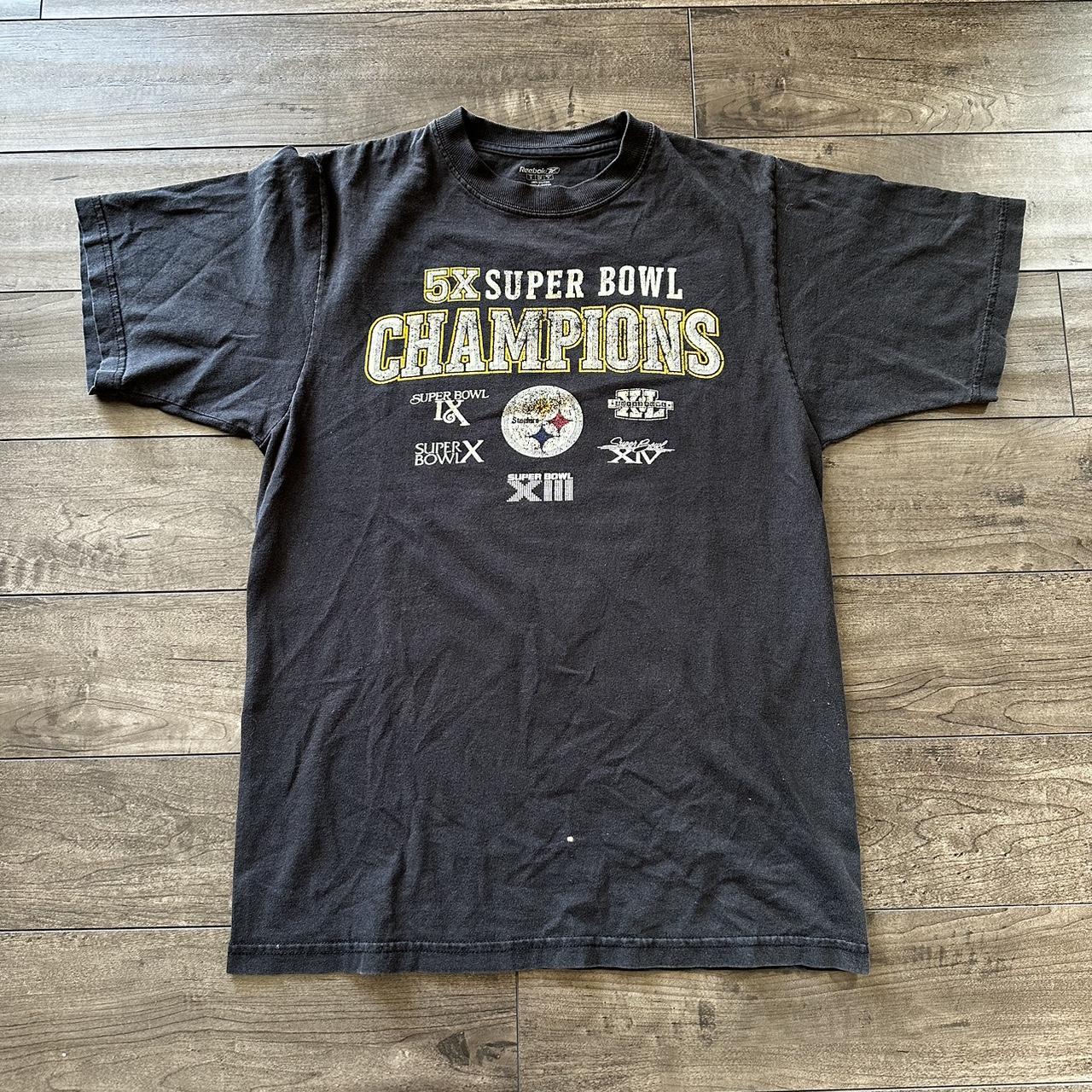 NFL Pittsburgh Steelers 5x Super Bowl Champions Vintage Shirt