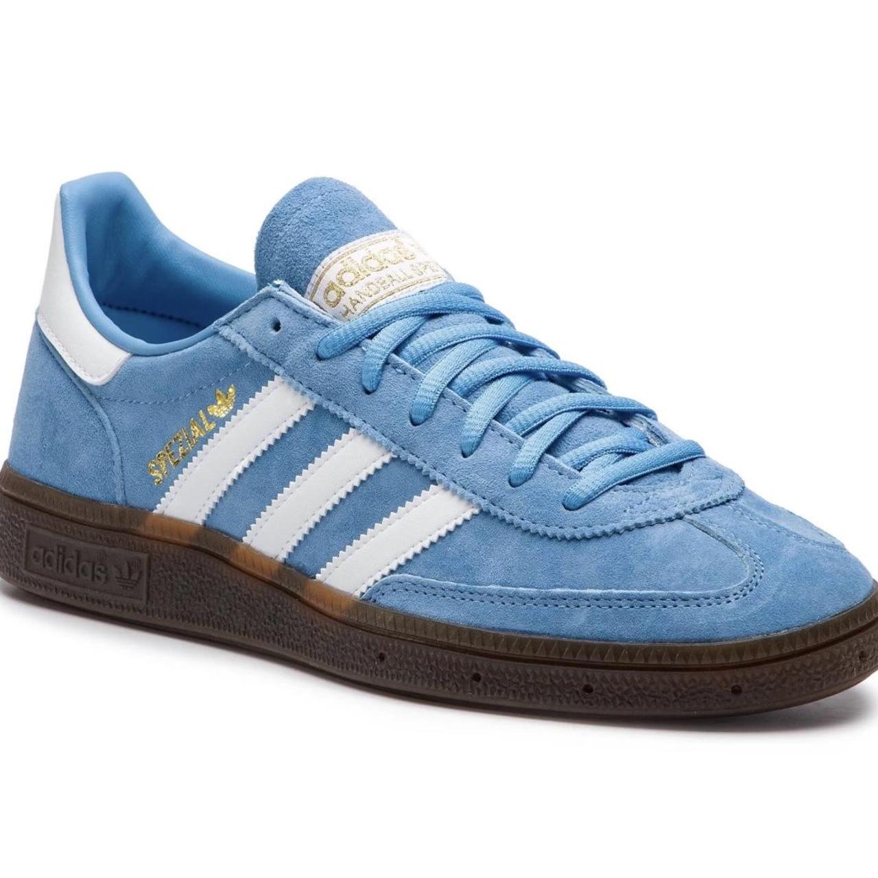 Adidas Men's Blue and Brown Trainers Depop