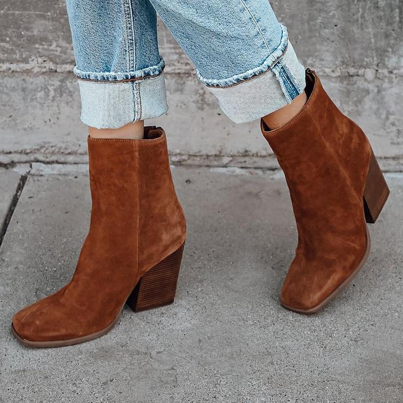 Seychelles hot Square Toe Brown Suede Boot