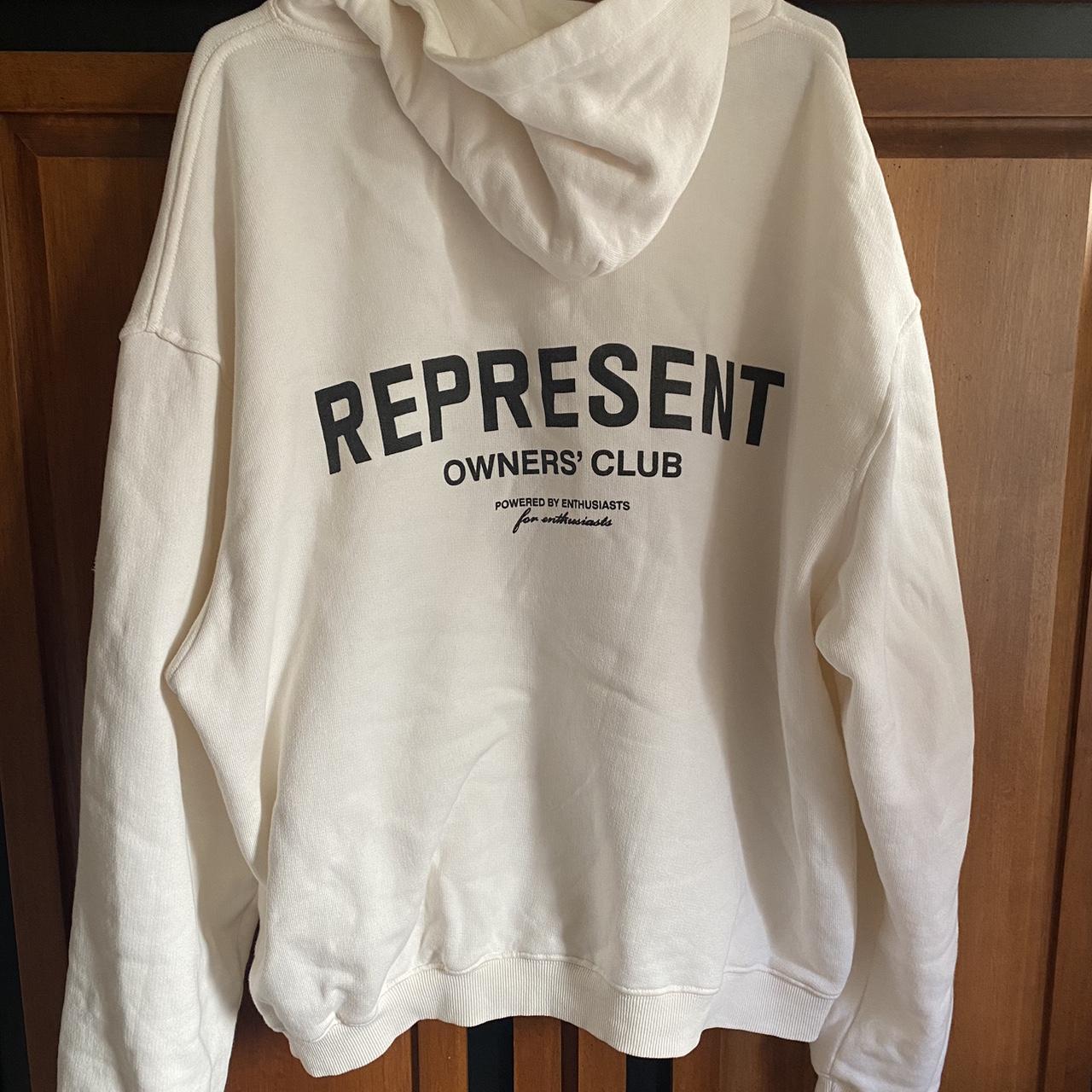 Represent Hoodie Cream color True to size perfect... Depop