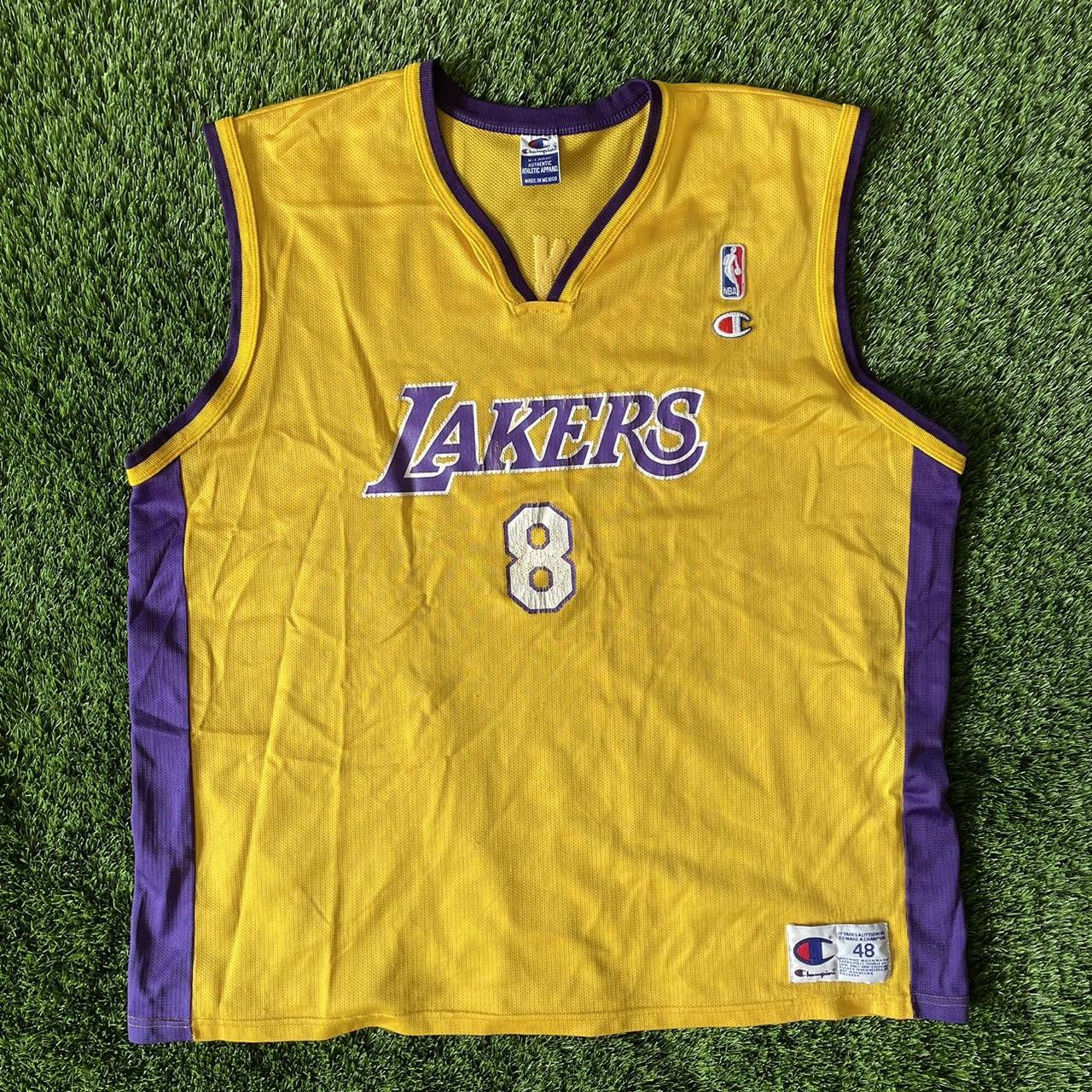 Vintage Champion Nba Kobe Bryant Los Angeles Lakers Jersey Sz 48