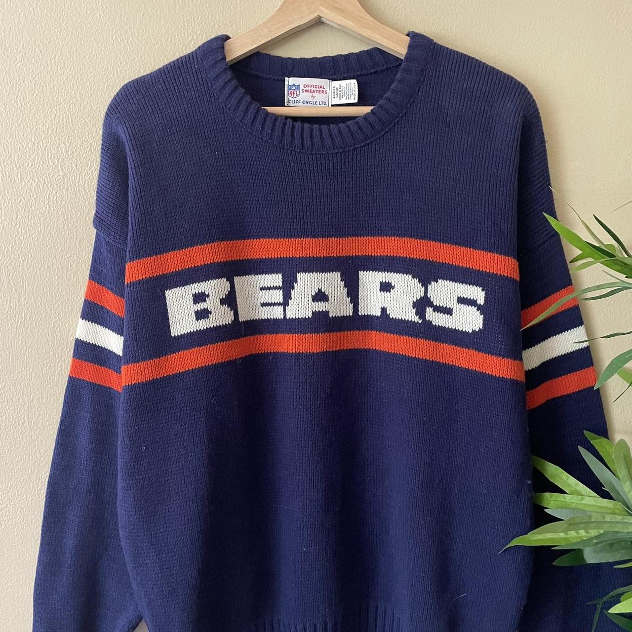 Vintage NFL (Cliff Engle) - Chicago Bears Crew Neck Knit Sweater 1980s Large