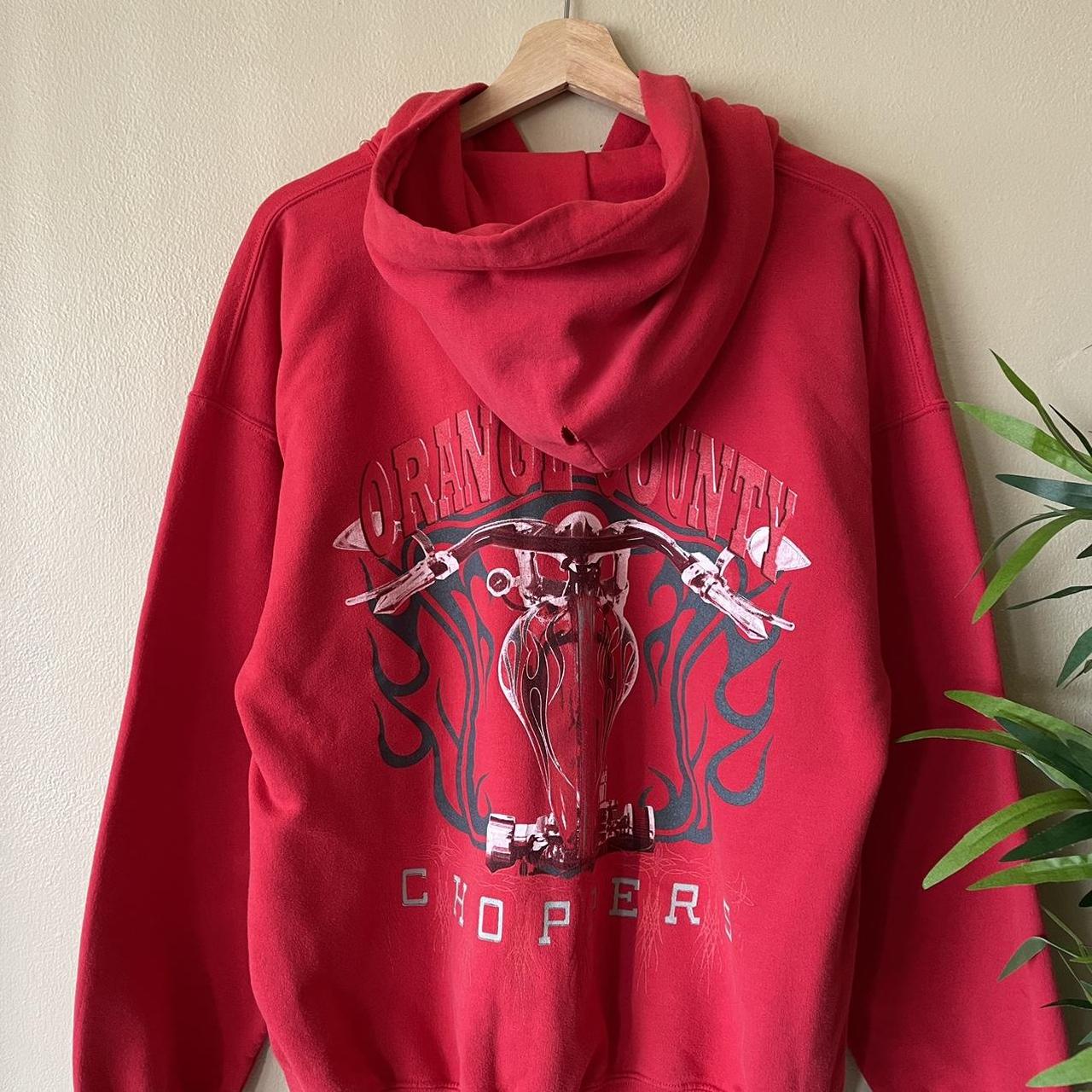 Orange County choppers hoodie. Mens large, flaw on... Depop