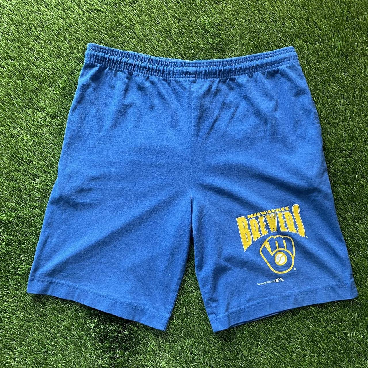 Vintage Nutmeg Milwaukee Brewers shorts. Mens XL in... Depop