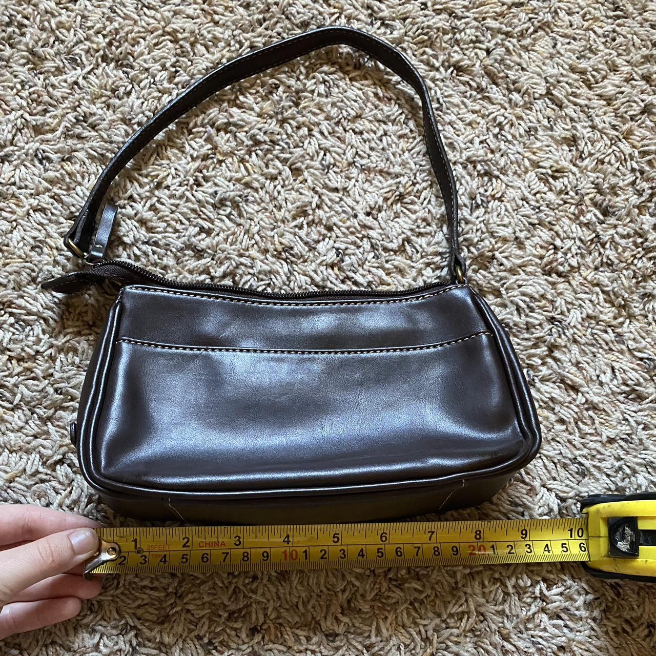 COACH leather mini tape measure black