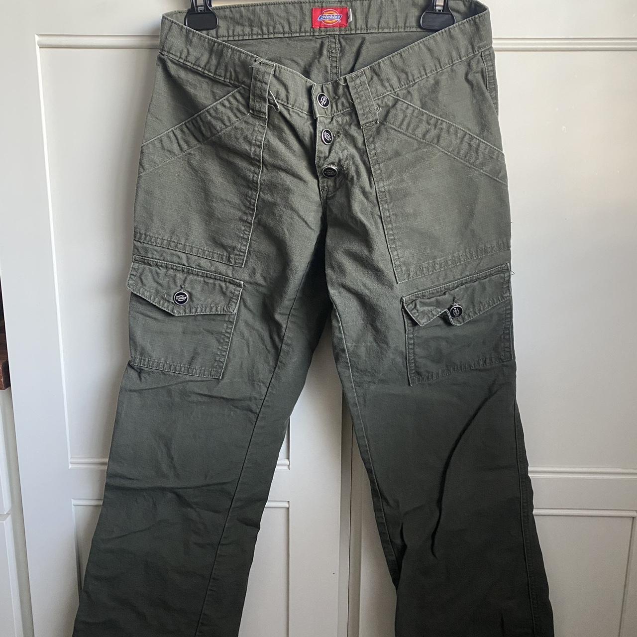 the cutest low rise cargo dickies, they are a little... - Depop