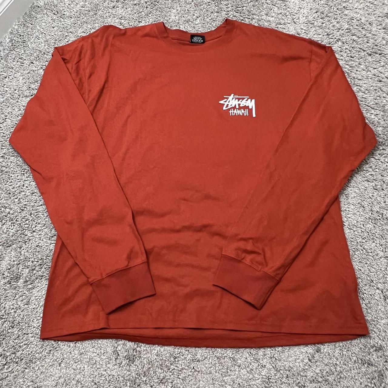 Stüssy Men's Orange T-shirt | Depop